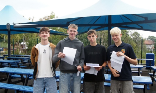 Silverdale students celebrating with their GCSE results